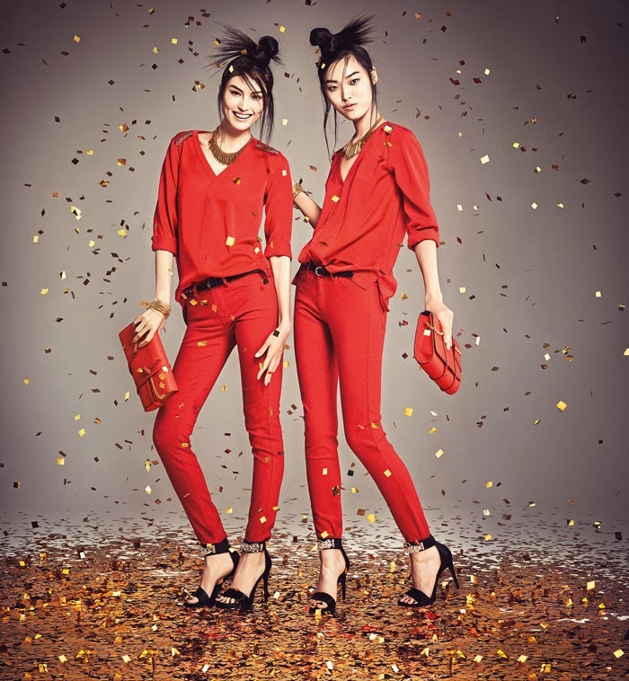 Magazine Photoshoot : Sui He & Tian Yi Beautiful Photoshoot for H&M New Year 2014