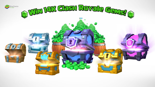 BlueStacks Giveaway: Win 14K Clash Royale Gems!