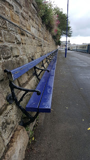 A very long bench at Scarborough railway station