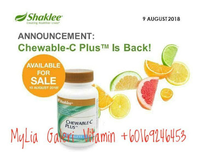 Shaklee Chewable-C Plus Untuk Kanak-kanak Dan Dewasa ~ Pengedar Shaklee Bandar Baru Salak Tinggi, Sepang