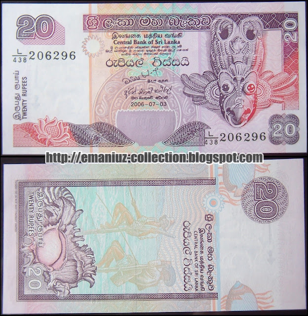 Sri Lanka P-116, 20 Rupees, Central Bank of Sri Lanka