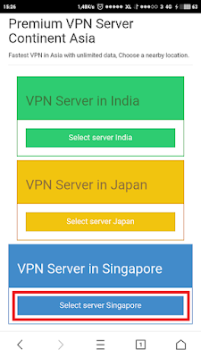 Pemilihan negara tcpvpn