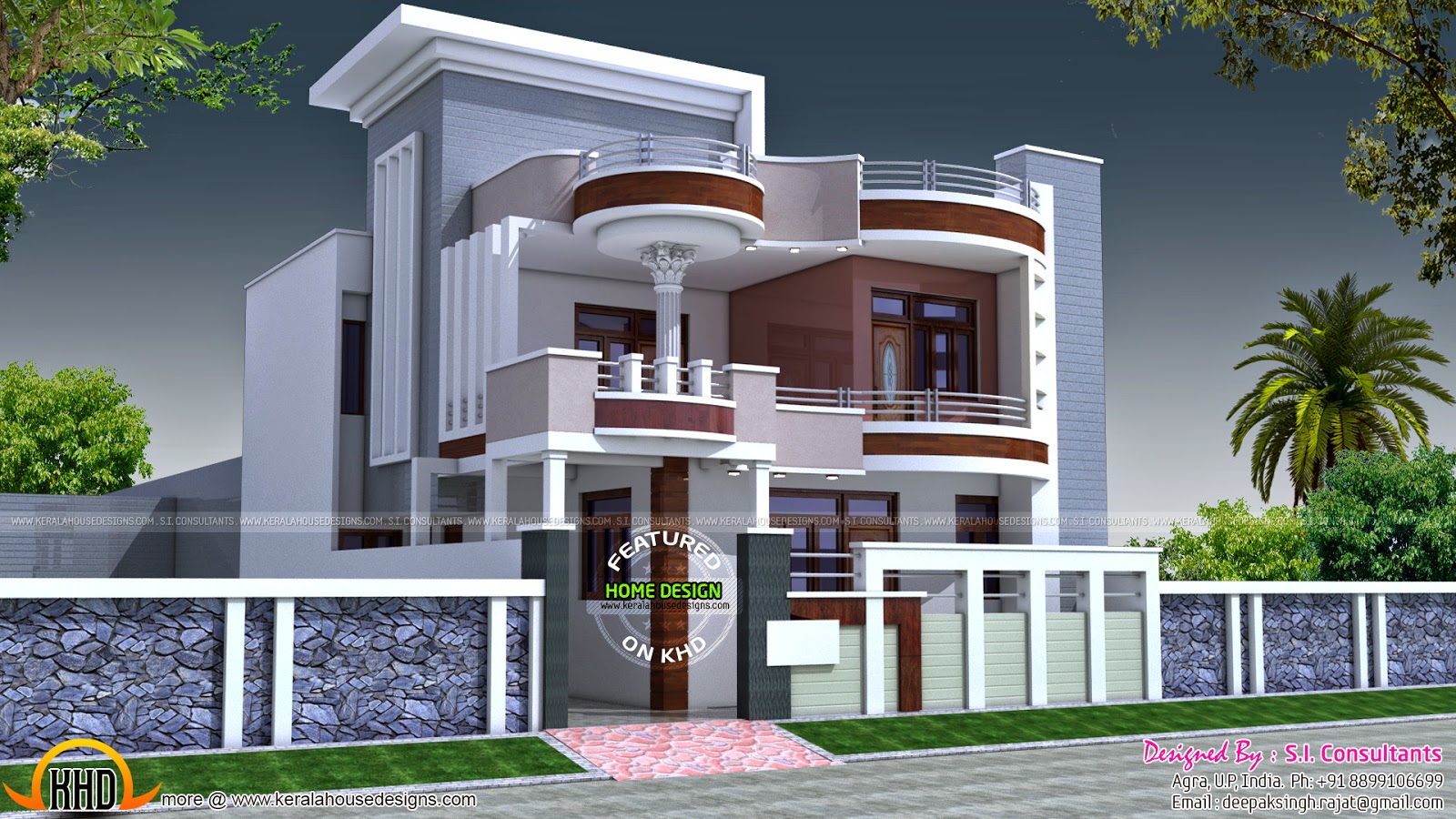 Kerala home  design and floor plans  35x50 house  plan  in India 