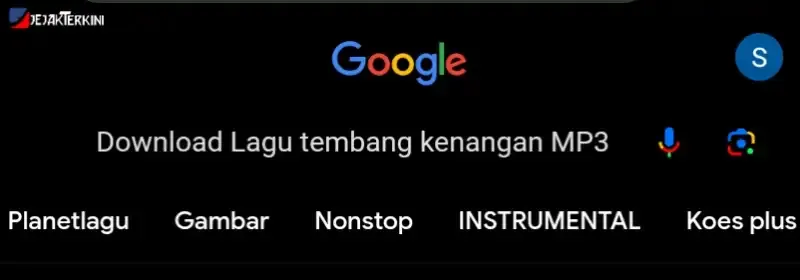 download lagu mp3 lewat pencarian google