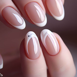 French moon manicure nail art design