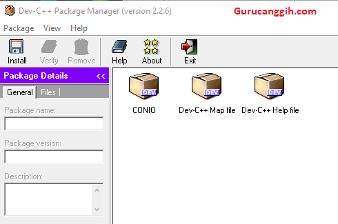 CONIO muncul di package manager