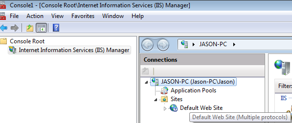 Internet Information Services (IIS) Manager