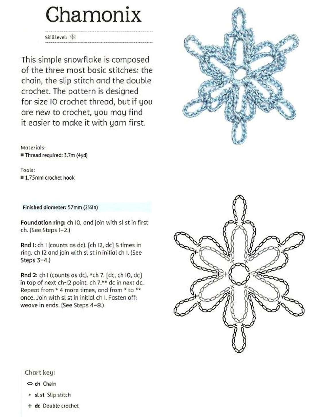 Christmas Crochet Snowflake Free Pattern Scheme 1