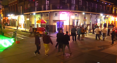 Live view of Bourbon Street