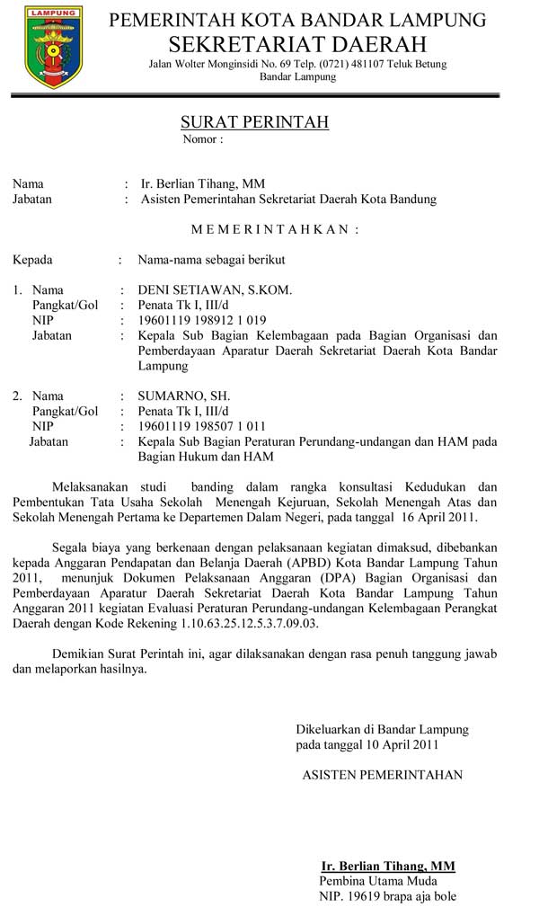 Cara Buat Surat Resmi Contoh