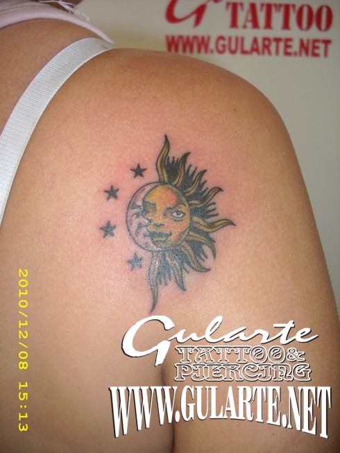 tattoo de angeles. tattoo de estrellas.