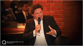 Marco Pierre White addresses guests at the private Quintessentially Lifestyle dinner