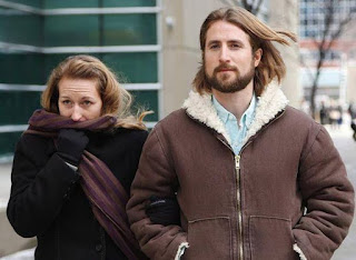 David and Collet Stephan leave for a break during their appeals trial in Calgary on March 9, 2017. In 2016, Stephan and his wife were both found guilty of failing to provide the necessaries of life in their son Ezekiel’s 2012 death from bacterial meningitis.