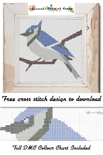 Bluejay Cross Stitch Pattern