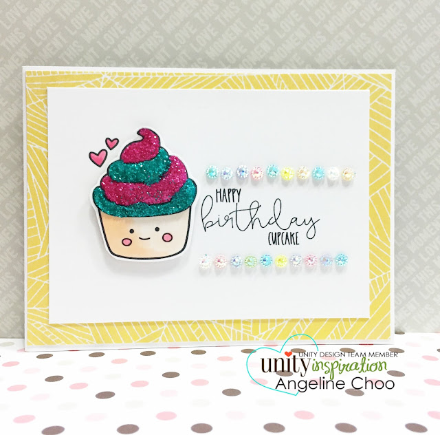 ScrappyScrappy: Cutie Cakes [NEW VIDEOS] #scrappyscrappy #unitystampco #stamp #card #glitter #birthday #cupcake #copic