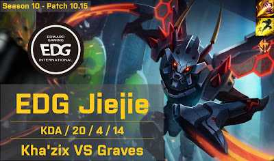 EDG Jiejie Khazix JG vs Graves - KR 10.15