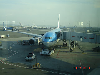 Our KLM Airbus 330 Bound for Amsterdam at JFK