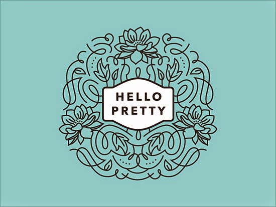 Bold & Thin line Logo Hello Pretty