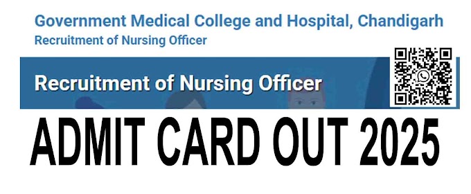GMCH Chandigarh admit card 2025 Download