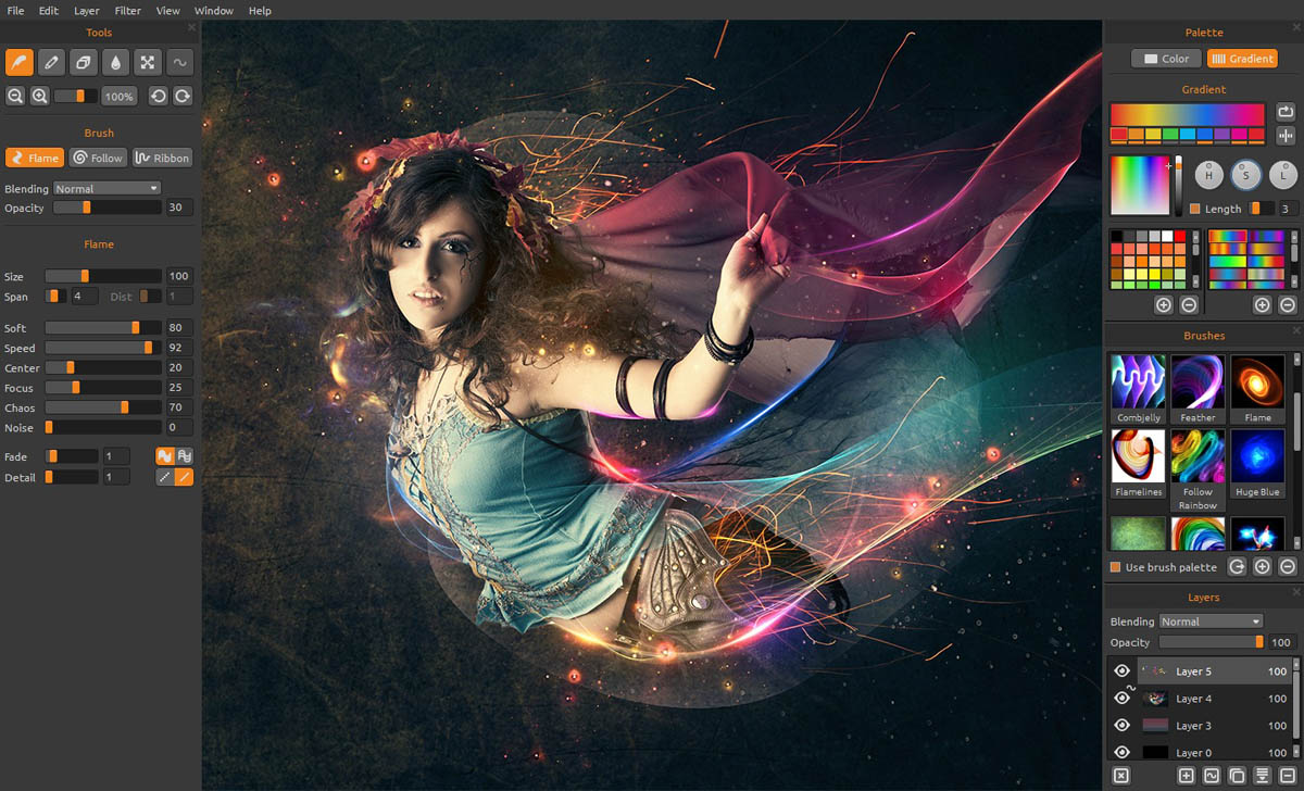 Free Download - FLAME PAINTER SOFTWARE