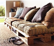 INDOOR OUTDOOR PALLET SOFA BED DIY  constructions pallets, sofa with pallets, furniture pallets, recycling, reuse, terrace, economically furniture, diy, do it yourself pallet, Euro pallet, pillows, old door, boho style