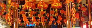 New Year Decorations in London's Chinatown