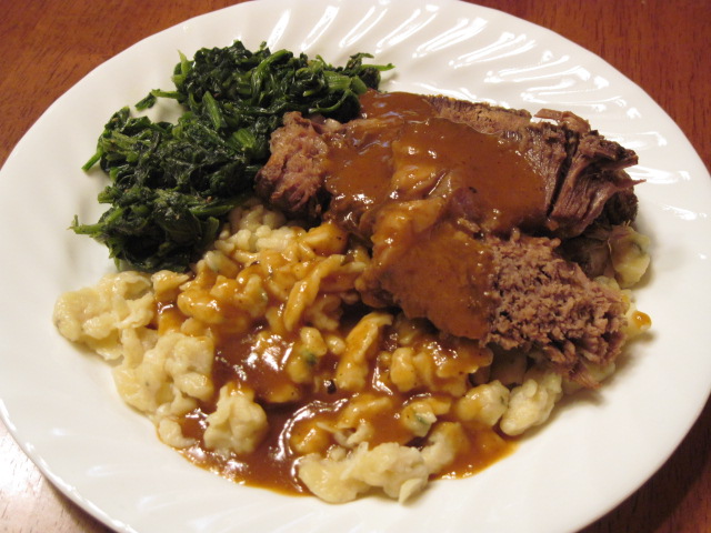 Sauerbraten with Thyme Spaetzle Recipe