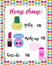 free beauty salon pretend play printables