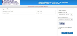 IBPS RRB XI Officers (Scale-I) Prelims Exam Result 2022