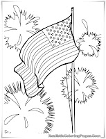 4th of july fire works coloring pages