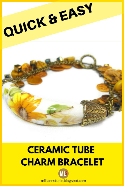 Cheery yellow charm bracelet inspiration sheet