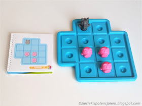 pomysły na wykorzystanie gry trzy małe świnki dziecko podaje instrukcje układania elementów na planszy