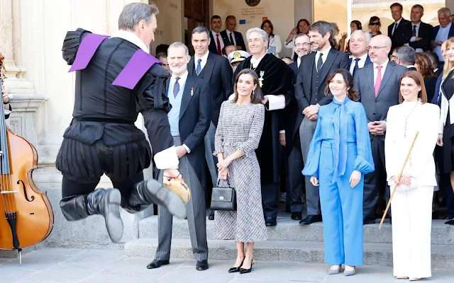 King Felipe, Queen Letizia, President Isabel Díaz-Ayuso, Mayor Judith Piquet Flores and Spanish writer Luis Mateo Diez