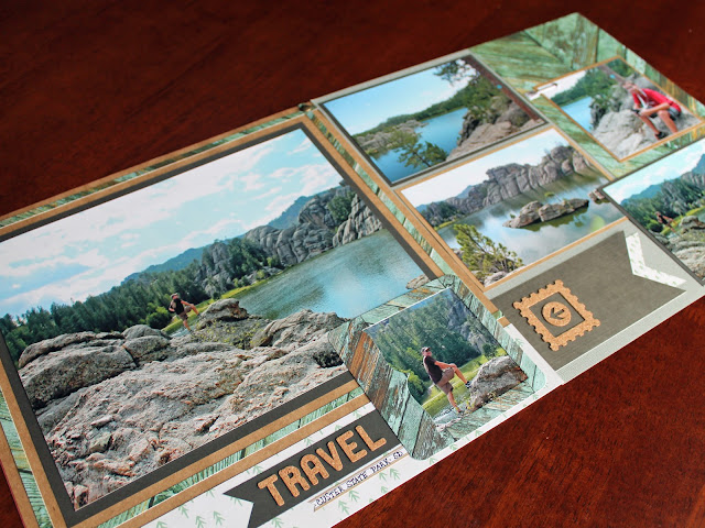 Sylvan Lake trail scrapbook page layout Custer State Park South Dakota