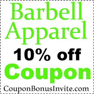 10% off Barbell Apparel Discount Coupon Code 2021 Jan, Feb, March, April, May, June