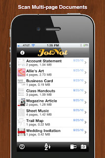 Uno scanner multipagina portatile con l'app JotNot Scanner