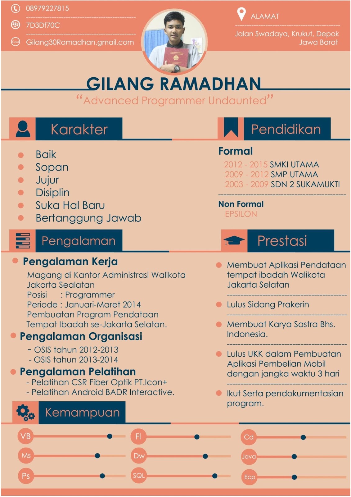 Contoh form curriculum vitae doc