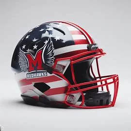 Miami (OH) RedHawks Patriotic Concept Helmet