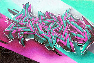 Graffiti Wallpaper for woman pink