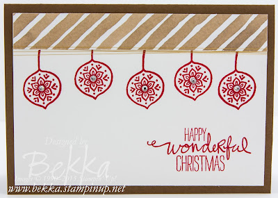 Christmas Card using Lighthearted Leaves from Stampin' Up! UK