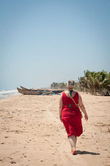 Local beach and boats; Dzita, Ghana