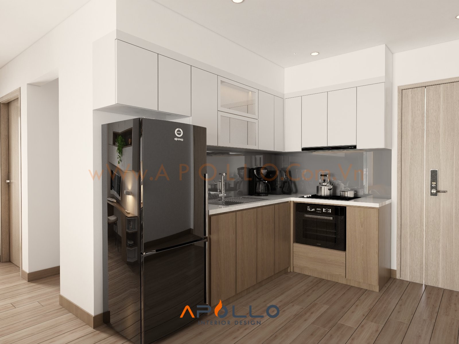 Thiết kế nội thất căn hộ 2PN+1WC (54m2) S2.05-17 Vinhomes Smart City