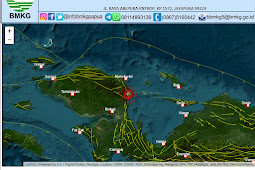 2 Gempa Bumi Magnitudo 5 Guncang Ransiki di Manokwari Selatan