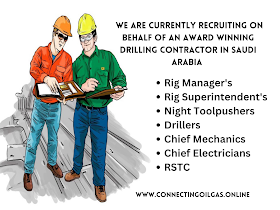  We are currently recruiting on behalf of an award winning drilling contractor in Saudi Arabia 
