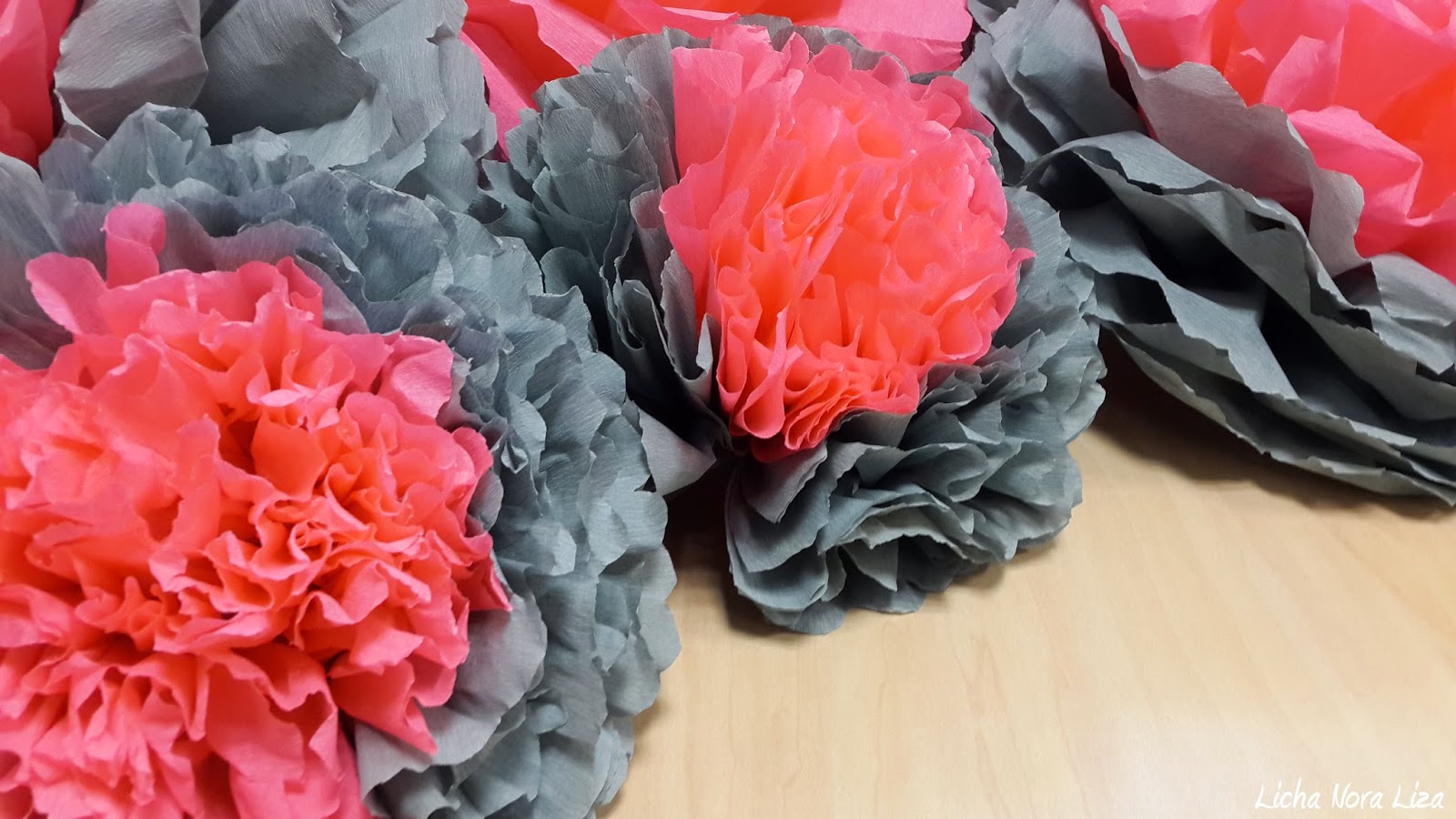 DIY Bunga Kertas Besar Untuk Pelamin Nora Liza