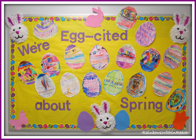 photo of: Spring Easter Egg Bulletin Board via RainbowsWithinReach
