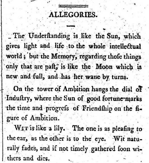 Allegories - March 2, 1799