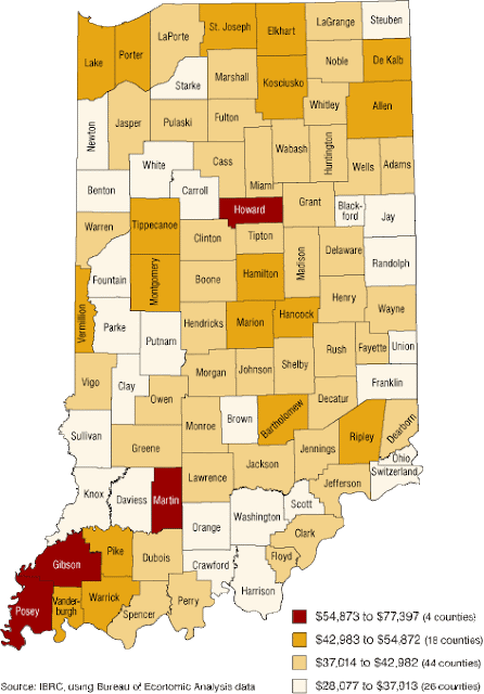 Indiana County Map Area