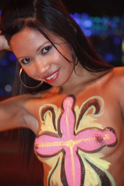 bring on the girls body paint nude rabbit