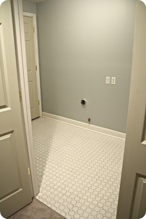 light gray laundry room